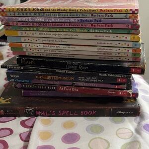 Stack of Children's and YA Books with Colorful Spines
